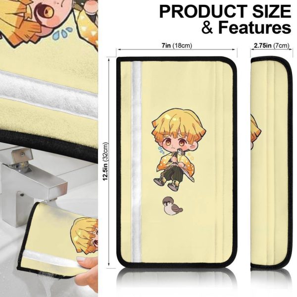 demon slayer anime seat belt covers anime car accessories zenitsu agatsuma sdd9a