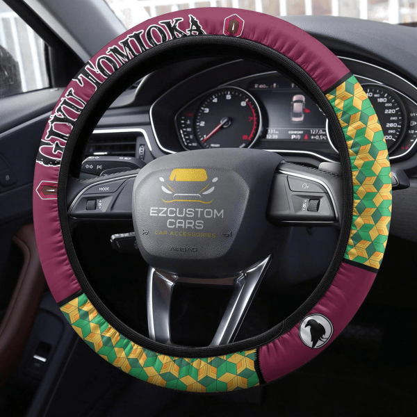 demon slayer anime steering wheel cover custom anime tomioka giyu car accessories 0nmiv