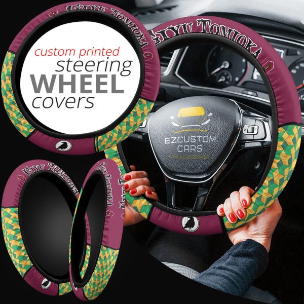 demon slayer anime steering wheel cover custom anime tomioka giyu car accessories bdyho