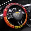 Demon Slayer Anime Steering Wheel Cover Custom Kyojuro Rengoku Anime Car Accessories