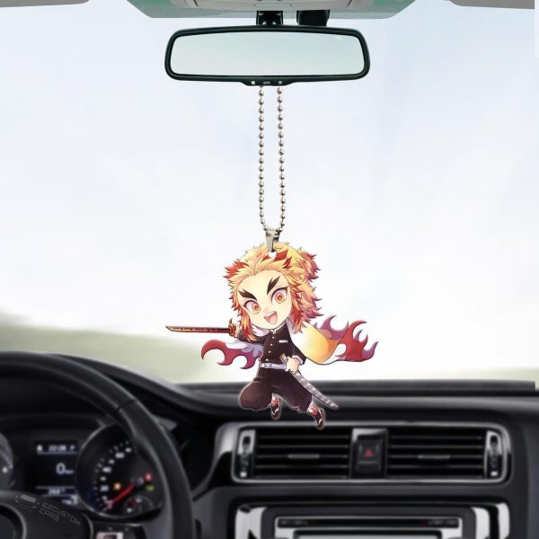 Demon Slayer Car Accessories Anime Car Ornament Kyojuro Rengoku Christmas
