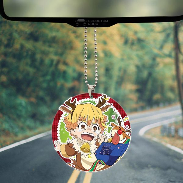 demon slayer car accessories anime car ornament zenitsu christmas kddxt