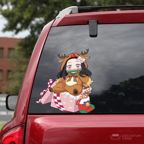 demon slayer car accessories anime car sticker nezuko kamado christmas mhtxp