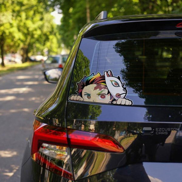 Demon Slayer Car Accessories Anime Car Sticker Tanjiro Kamado Gifts for Fans