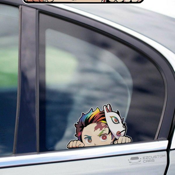 Demon Slayer Car Accessories Anime Car Sticker Tanjiro Kamado Gifts for Fans