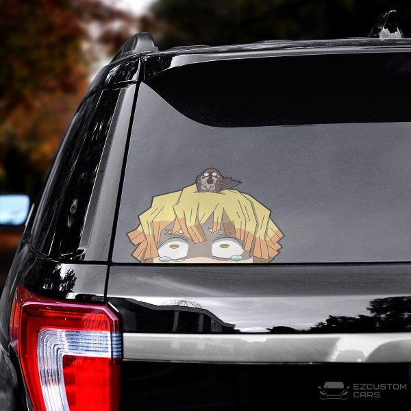 demon slayer car accessories anime car sticker zenitsu agatsuma bau3d