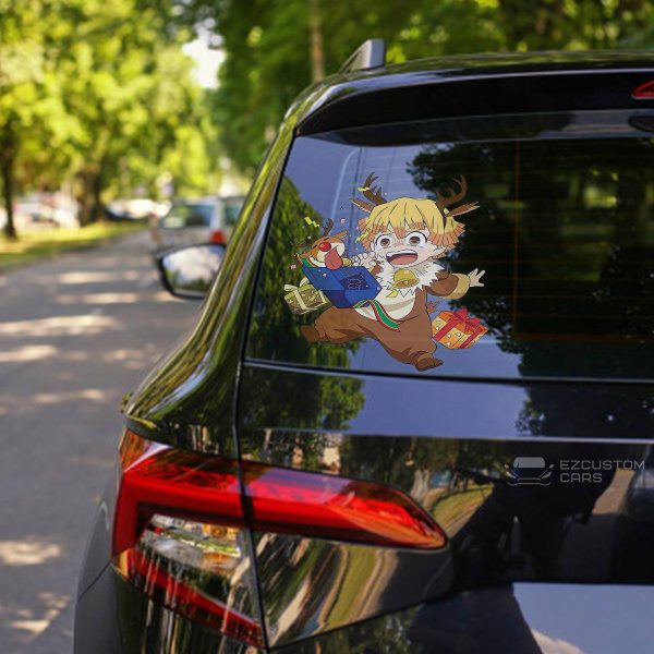 Demon Slayer Car Accessories Anime Car Sticker Zenitsu Agatsuma Christmas