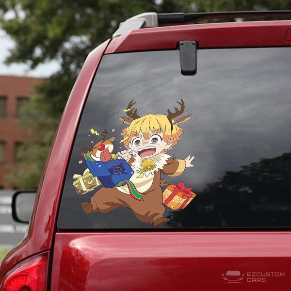 demon slayer car accessories anime car sticker zenitsu agatsuma christmas jvlmz