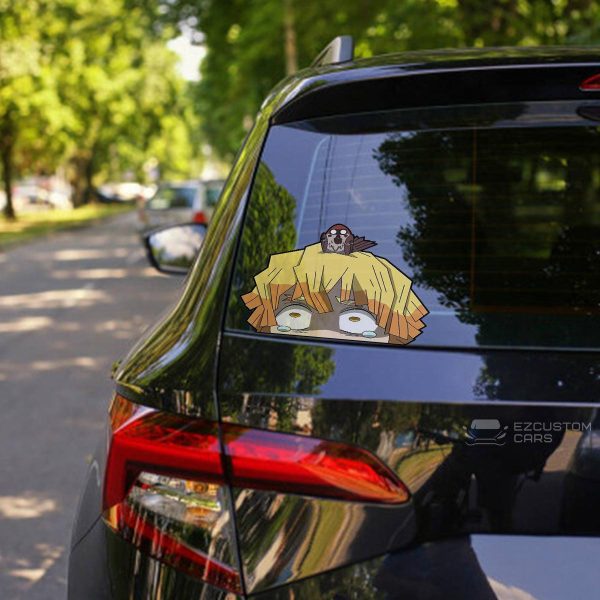 Demon Slayer Car Accessories Anime Car Sticker Zenitsu Agatsuma