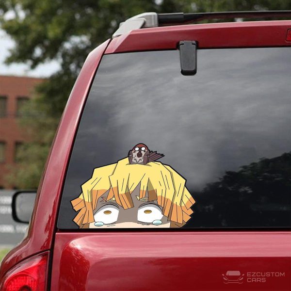 demon slayer car accessories anime car sticker zenitsu agatsuma qmxg6