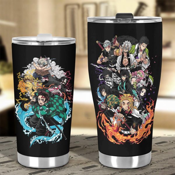 demon slayer car accessories anime car tumblers cup demon slayers x hashira adoow