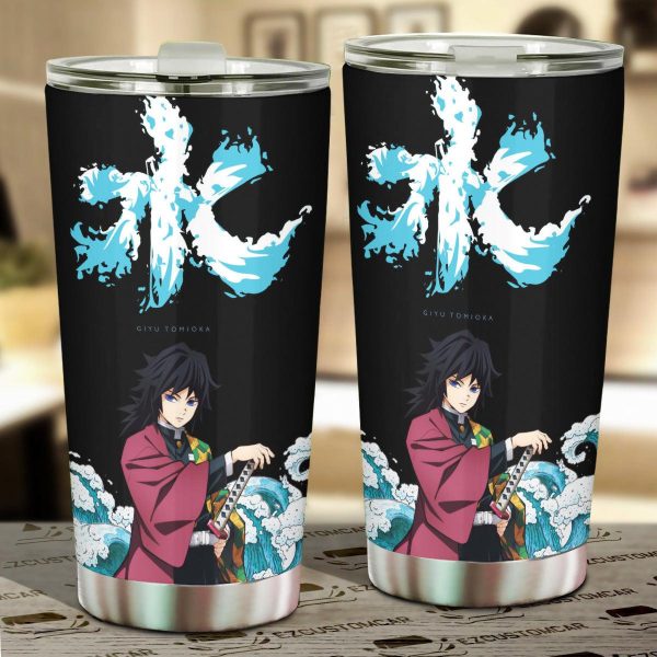 Demon Slayer Car Tumbler Cup Giyu Tomioka Car Accessories