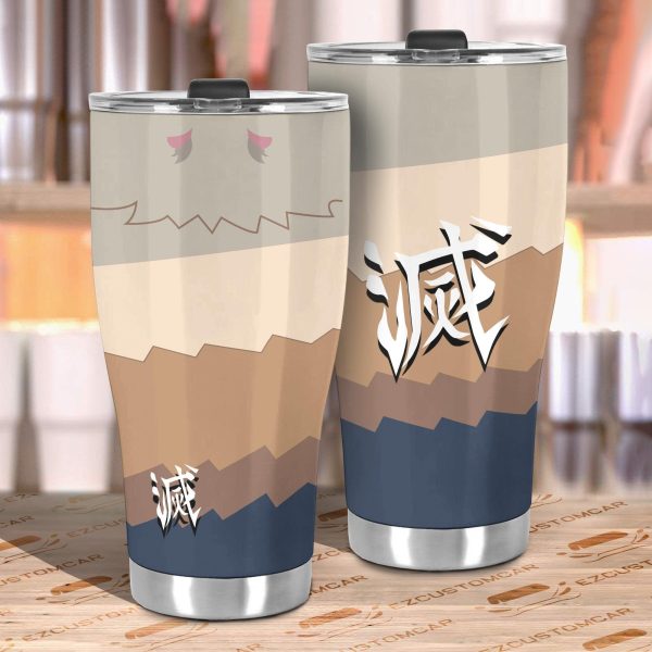 demon slayer car accessories anime car tumblers cup inosuke hashibira 26i0e