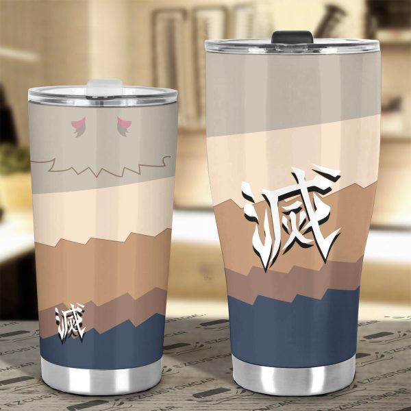 demon slayer car accessories anime car tumblers cup inosuke hashibira ankcq