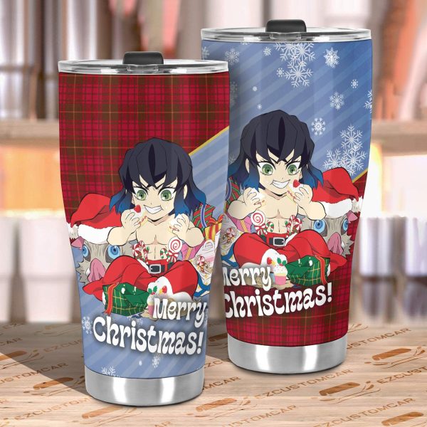 demon slayer car accessories anime car tumblers cup inosuke hashibira christmas khtgn