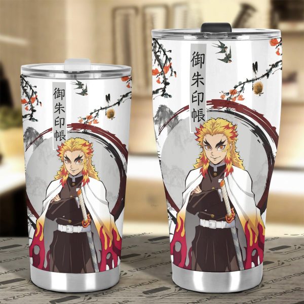 demon slayer car accessories anime car tumblers cup kyojuro rengoku japanese style 1khlt