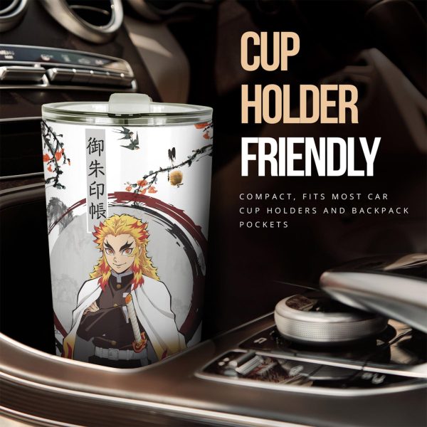 demon slayer car accessories anime car tumblers cup kyojuro rengoku japanese style vi3l7