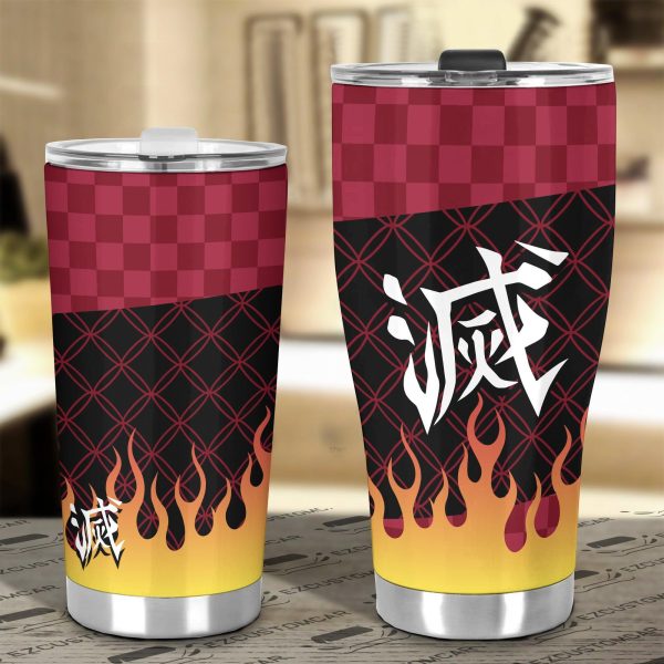 demon slayer car accessories anime car tumblers cup kyojuro rengoku qw7rh