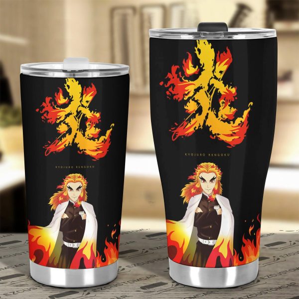demon slayer car accessories anime car tumblers cup kyojuro rengoku x symbol mvzje
