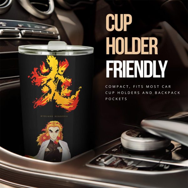 demon slayer car accessories anime car tumblers cup kyojuro rengoku x symbol qx3yi