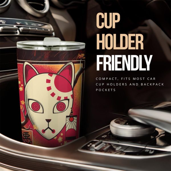 demon slayer car accessories anime car tumblers cup mask art ys7ex