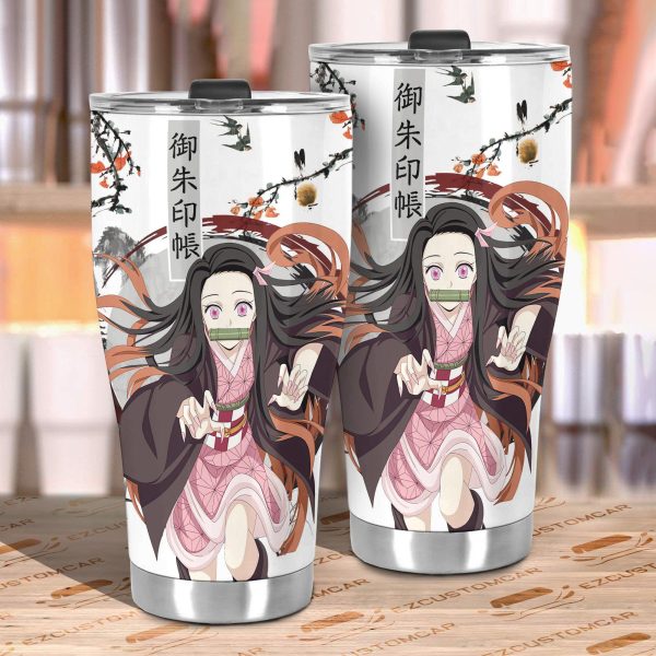 demon slayer car accessories anime car tumblers cup nezuko japanese style gggbh