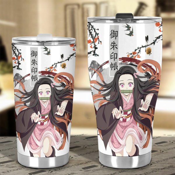 demon slayer car accessories anime car tumblers cup nezuko japanese style pzpcs