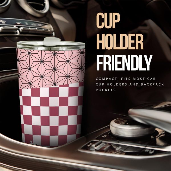 demon slayer car accessories anime car tumblers cup nezuko kamado 8reke