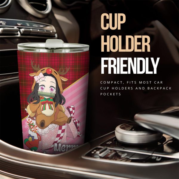 demon slayer car accessories anime car tumblers cup nezuko kamado christmas hxese