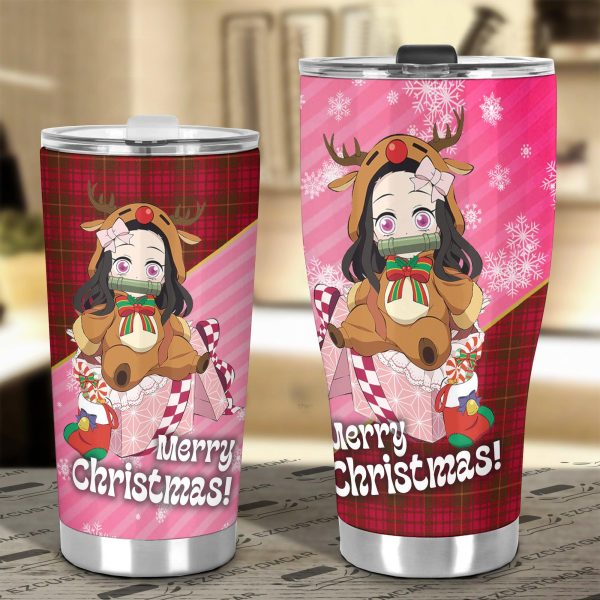 demon slayer car accessories anime car tumblers cup nezuko kamado christmas nt0wd