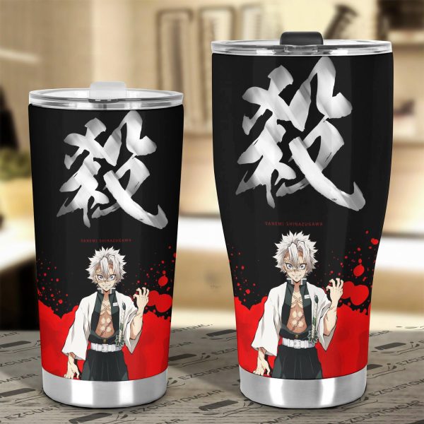 demon slayer car accessories anime car tumblers cup sanemi shinazugawa x symbol dpzzd