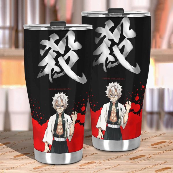 demon slayer car accessories anime car tumblers cup sanemi shinazugawa x symbol kskra