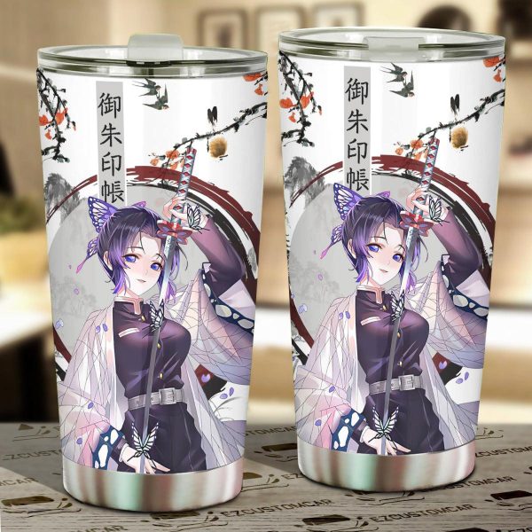 Demon Slayer Car Accessories Anime Car Tumblers Cup Shinobu Kocho