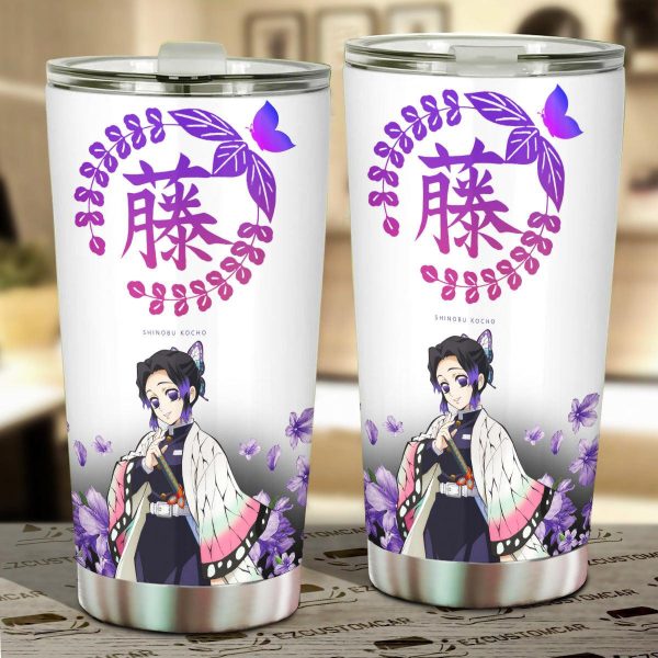 Demon Slayer Car Accessories Anime Car Tumblers Cup Shinobu Kocho