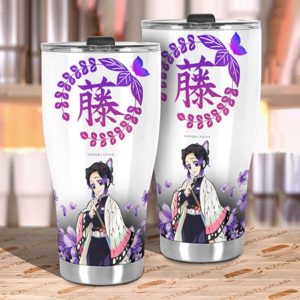 demon slayer car accessories anime car tumblers cup shinobu kocho x symbol jnyzs