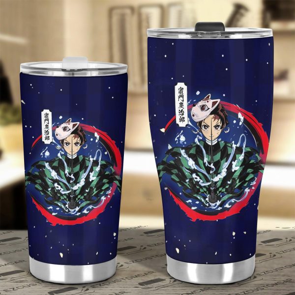 demon slayer car accessories anime car tumblers cup tanjiro water breathing csjkc