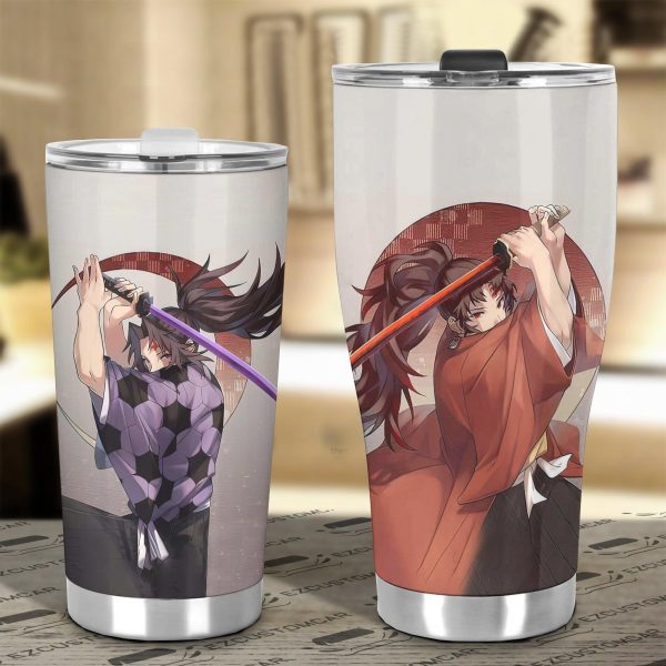 demon slayer car accessories anime car tumblers cup yoriichi tsugikuni hldmx