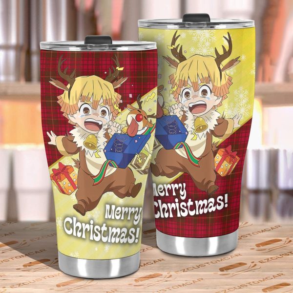 demon slayer car accessories anime car tumblers cup zenitsu agatsuma christmas 4unwq