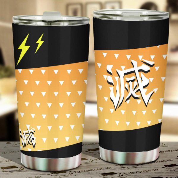 Demon Slayer Car Accessories Anime Car Tumblers Cup Zenitsu Japanese Style