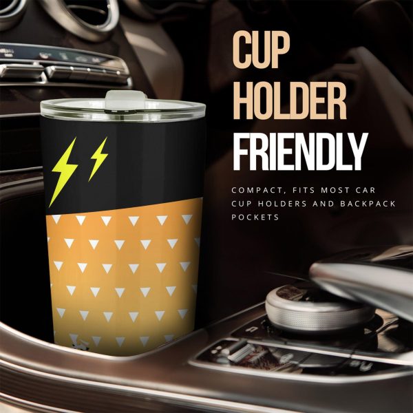 Demon Slayer Car Accessories Anime Car Tumblers Cup Zenitsu Agatsuma