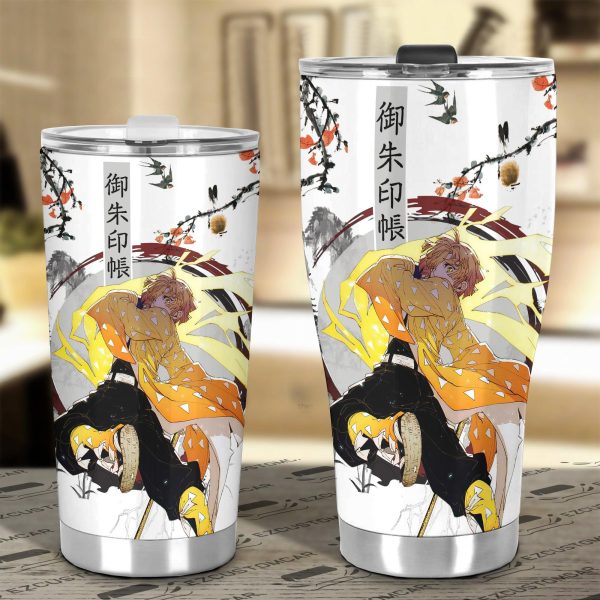 demon slayer car accessories anime car tumblers cup zenitsu japanese style udcro