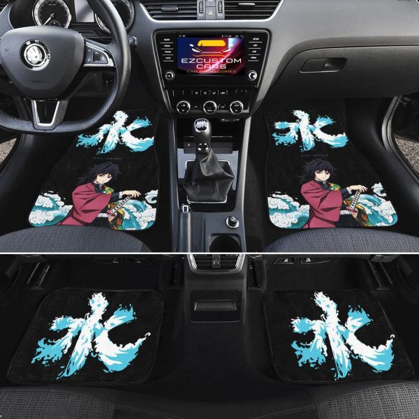 demon slayer car floor mats giyu tomioka x symbol rt6da