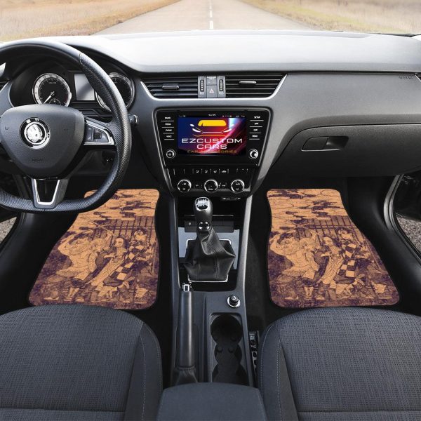 demon slayer car floor mats mix manga mkx8p