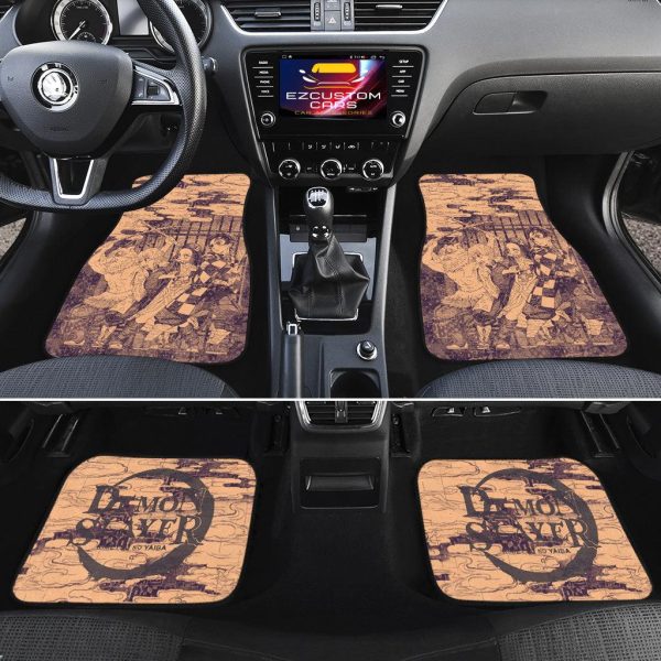 demon slayer car floor mats mix manga vvdap