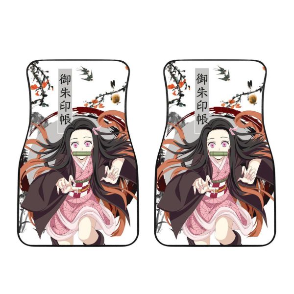 demon slayer car floor mats nezuko pobfl
