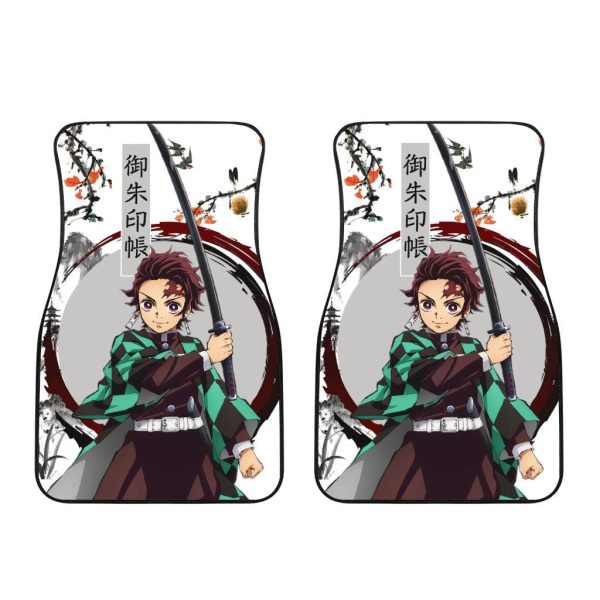 demon slayer car floor mats tanjiro mfvvu