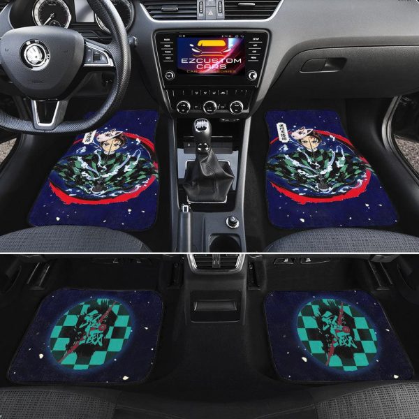 demon slayer car floor mats tanjiro water breathing chupx