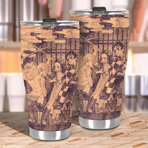 demon slayer car tumbler cup anime car accessories mix manga dizgb