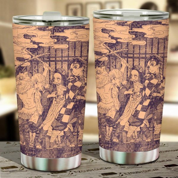 Tokito Kimetsu Car Tumbler Cup Demon Slayer Anime Car Accessories