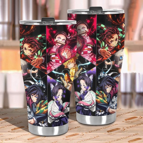 demon slayer car tumbler cup anime car accessories porter fan art xia07